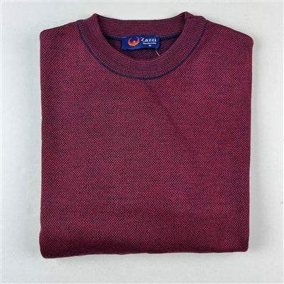 Zazzi - Crewnck Red Cotton Knitwear 9558