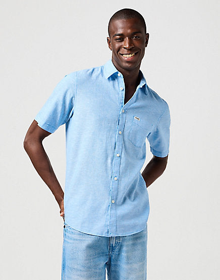 Wrangler - Pacific Blue Short Sleeve Shirt 112362731