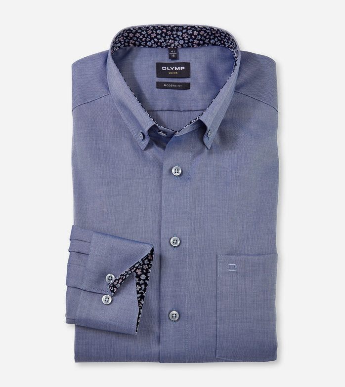 Olymp - Smoke Blue Long Sleeve Shirt 1294 74 13