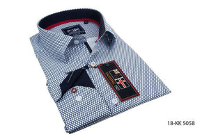 Yachting 1923 - Navy Pattern Casual Shirt 18 K 5058