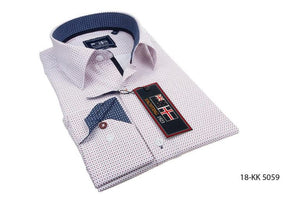 Yachting 1923 - White with Red Dot Pattern Casual Shirt 18 K 5059