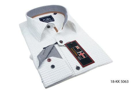 Yachting 1923 - White with small Pattern Casual Shirt 18 K 5063