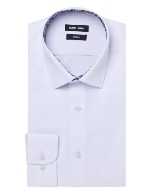 Remus Uomo - White Tapered Long Sleeve Shirt 18734 01