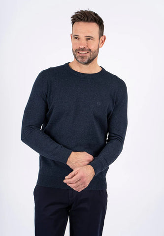 Pre End - Dark Navy Mix Malcom Crewneck 100524 7550