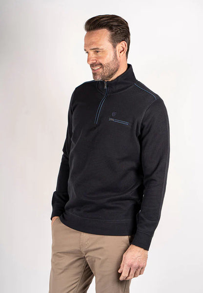 Pre End - Jimmy Dark Navy Quarter Zip Sweatshirt 100298 7087