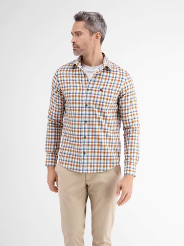 Lerros - White/red Check Casual Shirt 2381023