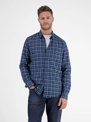 Lerros - Deep Blue Check Cotton Shirt 2381421 483