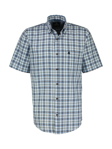 Lerros - Azure Blue Short Sleeve Shirt 2442102 413