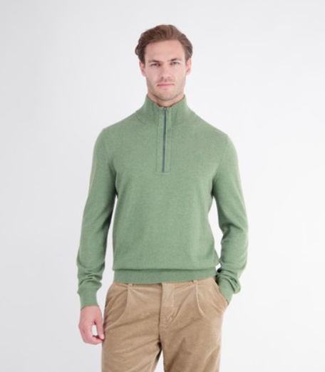 LERROS - Quarter Zip Knit - Basil Green - 2695419 - 653