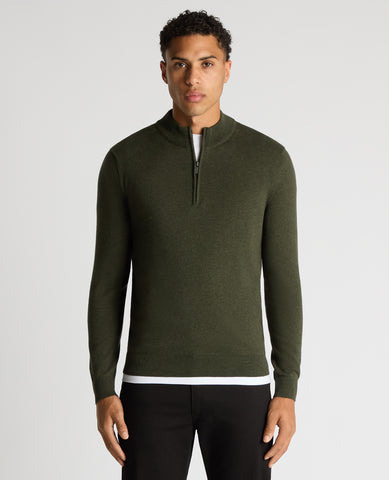 Remus Uomo - Green Quarter Zip Sweater 58601 36