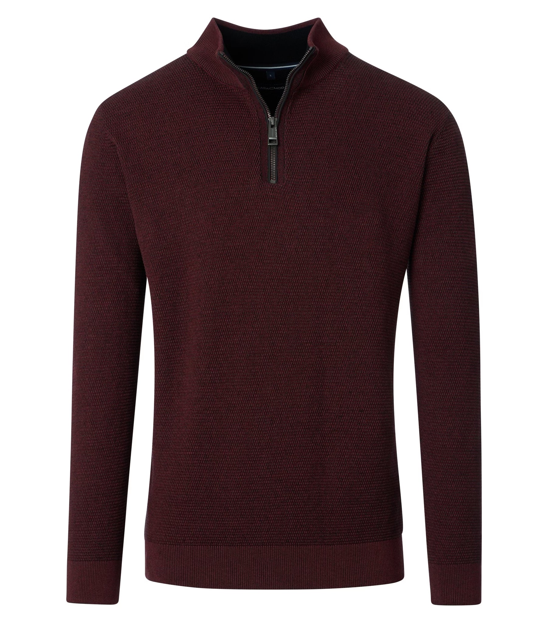 Casa Moda - Chocolate Truffle Quarter Zip Knitwear 454479000 485