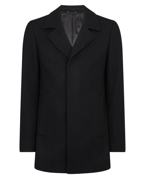 Remus Uomo - Black Lohman Wool Rich Coat 90077 00