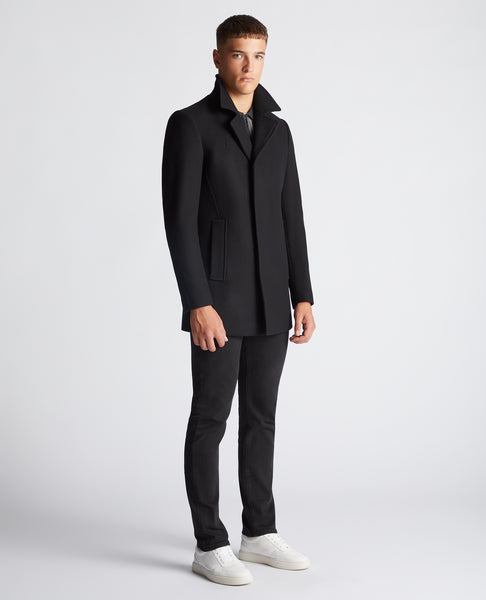 Remus Uomo - Black Lohman Wool Rich Coat 90077 00