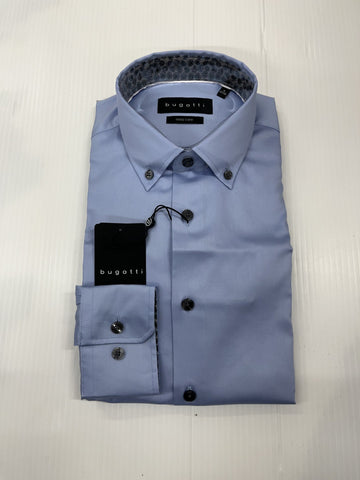 Bugatti - Blue Grey Long Sleeve Shirt 58613A 340