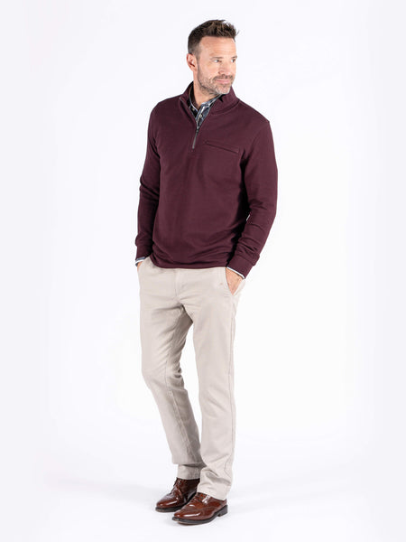 Pre End - TONY - QUARTER ZIP - BURGUNDY  - 6000281