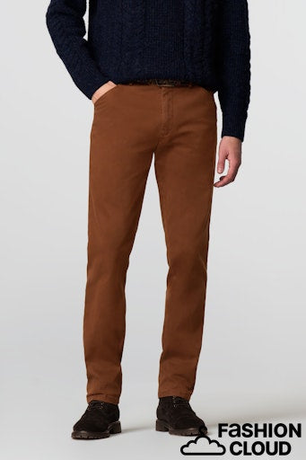 Meyer - Rust Chicago Fit Cotton Trousers 2-5615 44