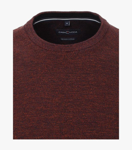 Casa Moda - Rust Microweave Crewneck Knitwear 413705800 484