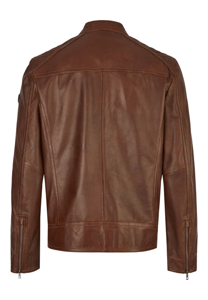 Bugatti - Cognac Leather Blouson Jacket 223002