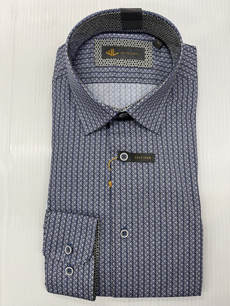 White Label - 82211 -  Blue Geo Stripe Shirt