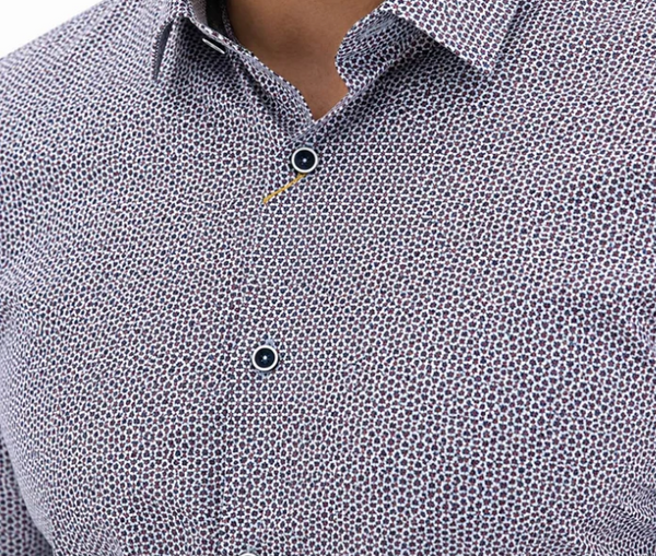 White Label - 82218 - Blue Geo Flower Shirt