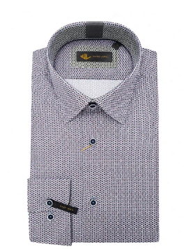 White Label - 82218 - Blue Geo Flower Shirt