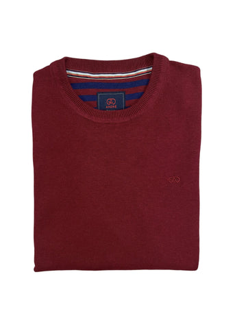 Andre - Achill Merlot Crewneck Knitwear