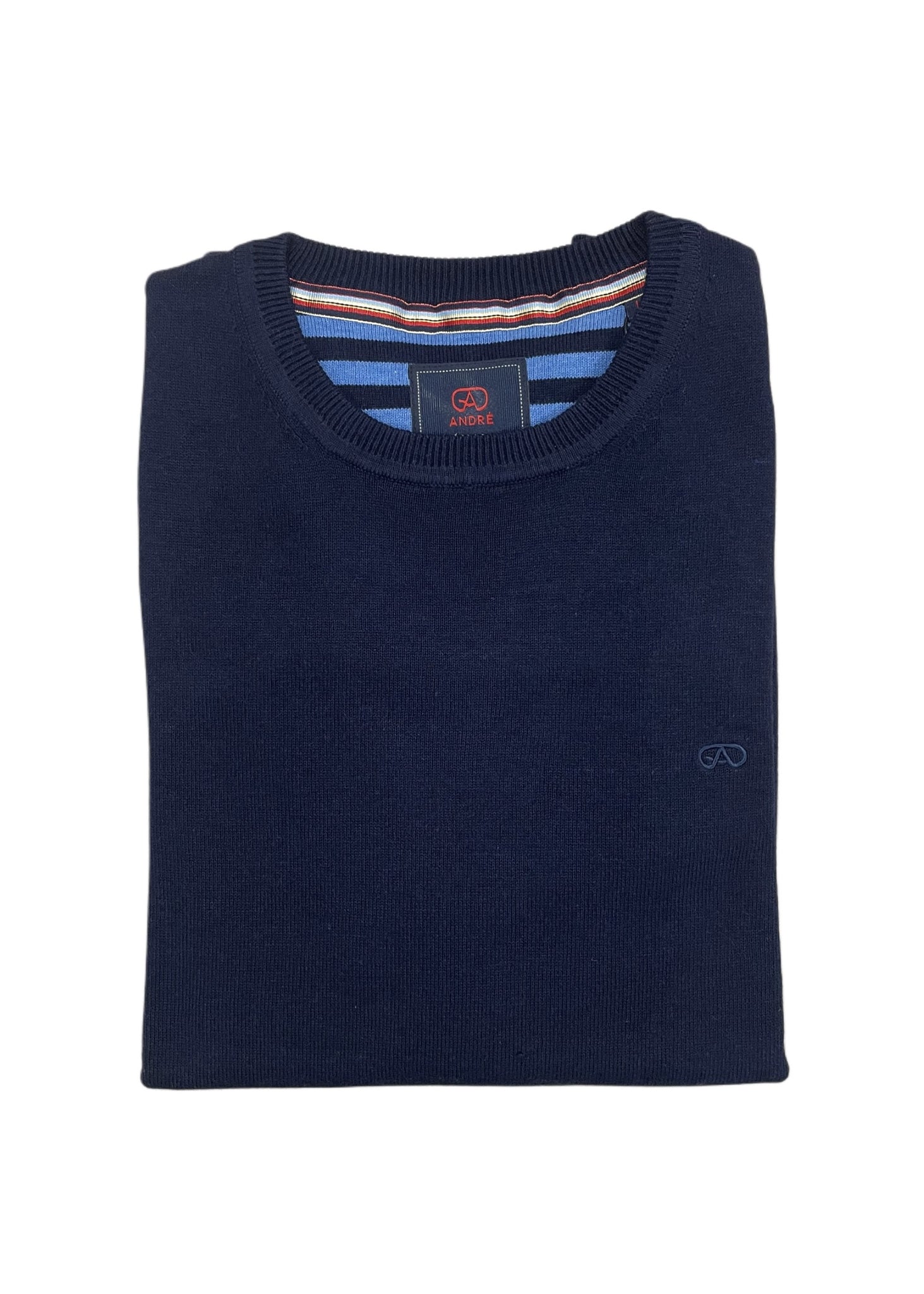 Andre - Achill Navy Crewneck Knitwear