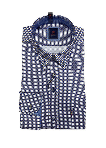 Andre - Ecru Boston Long Sleeve Shirt