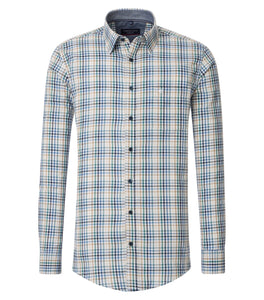 Casa Moda - Blue Check Shirt 454390300 100