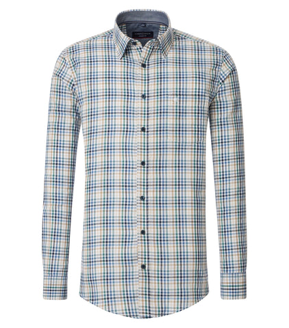 Casa Moda - Blue Check Shirt 454390300 100