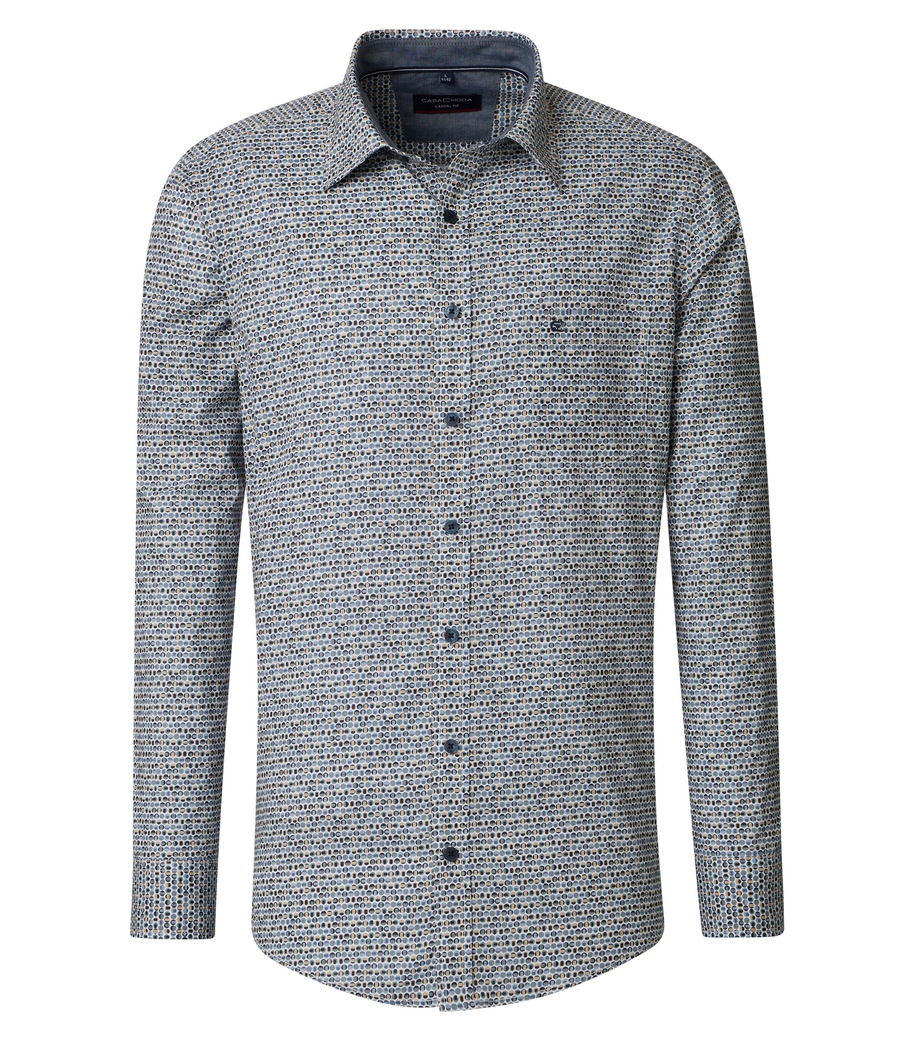 Casa Moda - Blue Casual Fit Shirt 454390400 100