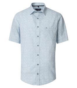Casa Moda -  Blue Short Sleeve Shirt 954405700 100