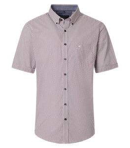 Casa Moda -  Burgundy Short Sleeve Shirt 954392100 400