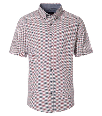 Casa Moda -  Burgundy Short Sleeve Shirt 954392100 400