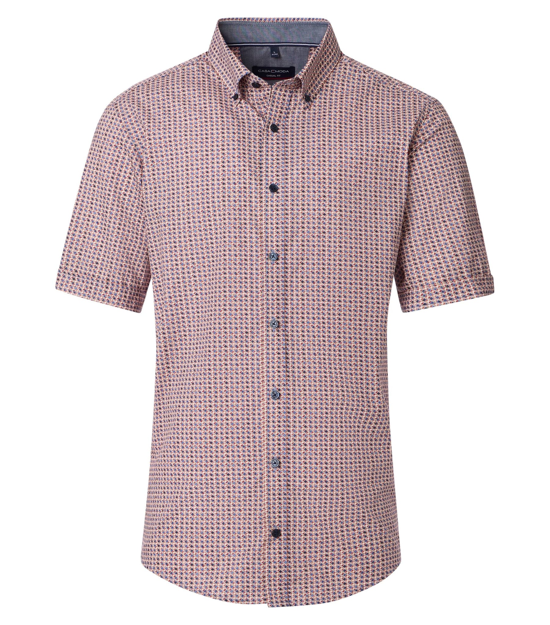 Casa Moda -  Brown Short Sleeve Shirt 954392400 400