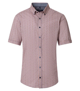 Casa Moda -  Brown Short Sleeve Shirt 954392400 400