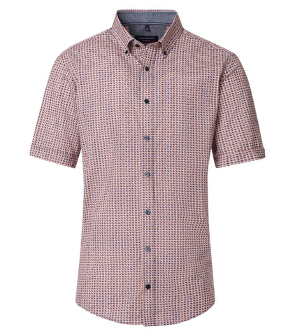 Casa Moda -  Brown Short Sleeve Shirt 954392400 400