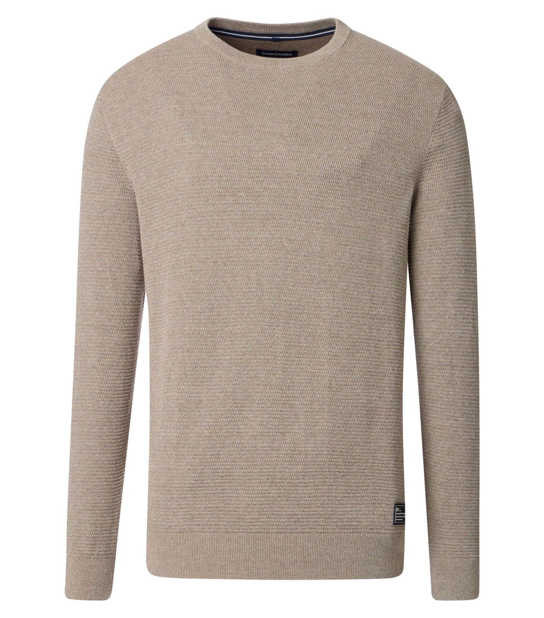 Casa Moda - Beige Crewneck Knitwear 454382600 624