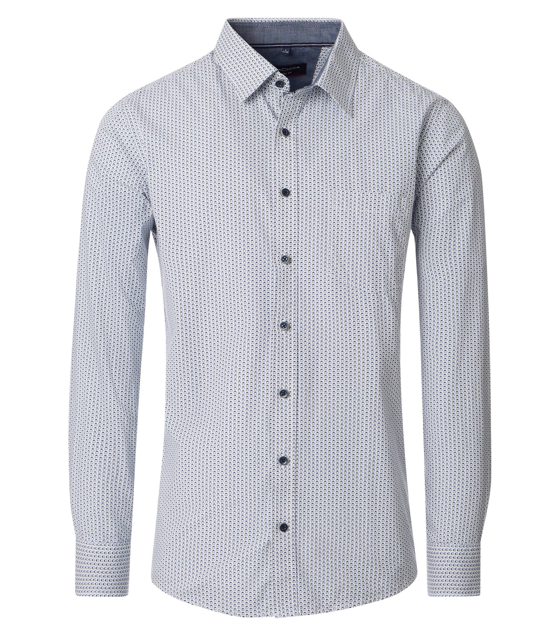 Casa Moda - Green Poplin Shirt 454484600 300