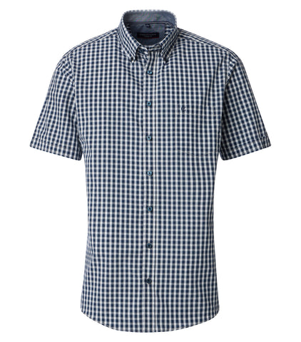 Casa Moda -  Dark Blue Short Sleeve Shirt 954389300 100