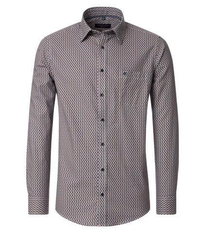 Casa Moda - Brown Twill Shirt 444303900 200