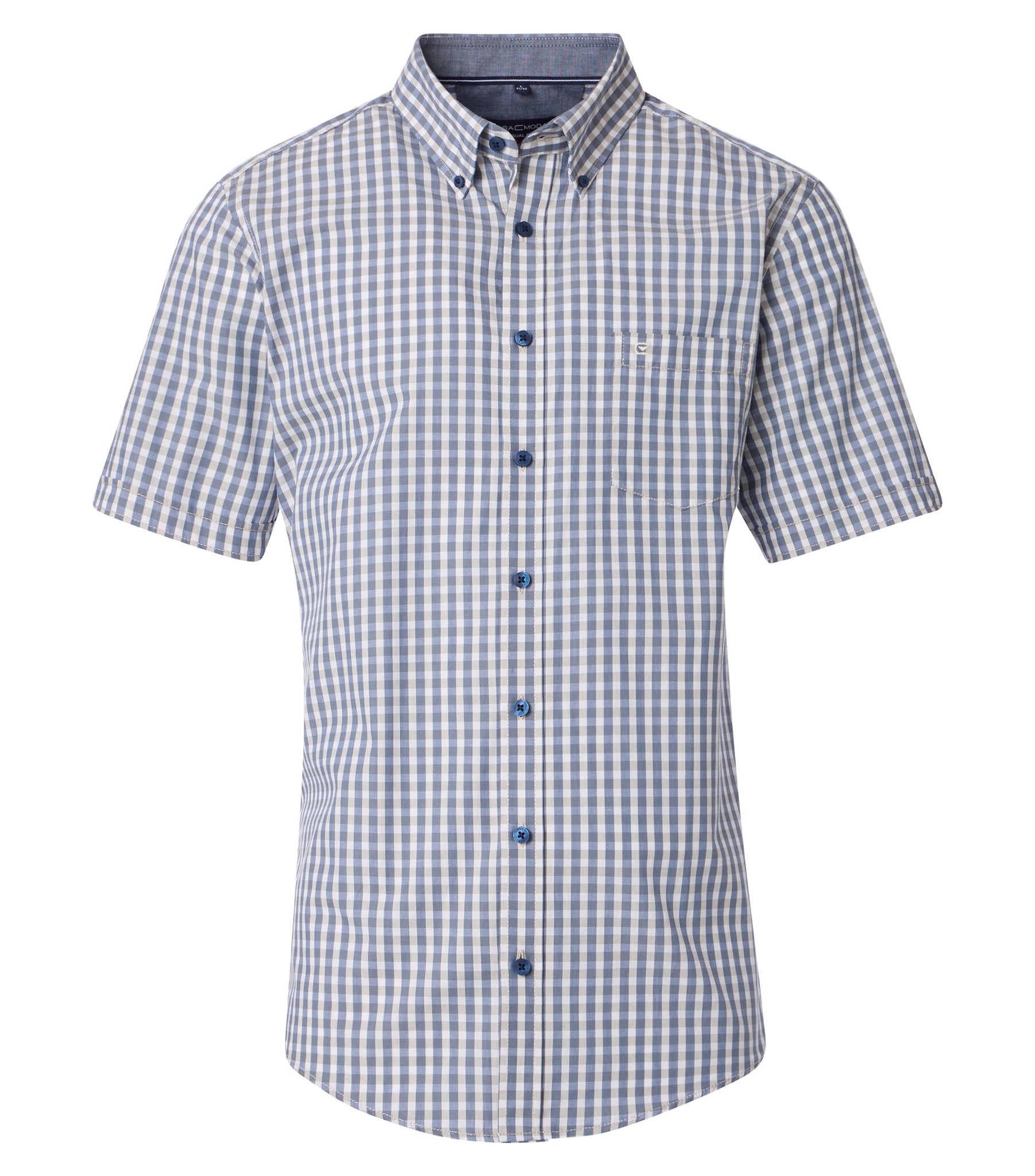 Casa Moda -  Light Blue Short Sleeve Shirt 954389300 301