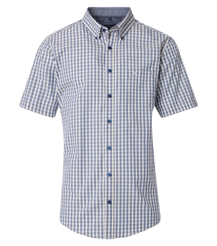Casa Moda -  Light Blue Short Sleeve Shirt 954389300 301
