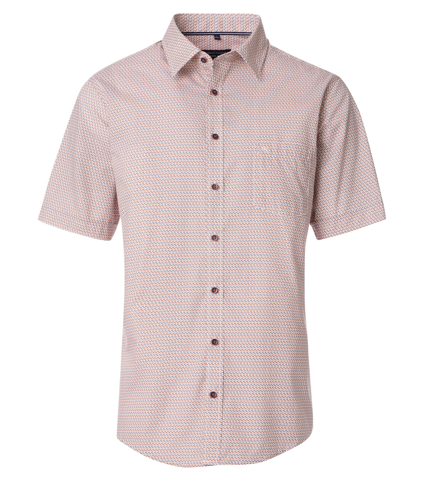 Casa Moda -  Orange Short Sleeve Shirt 954389400 450