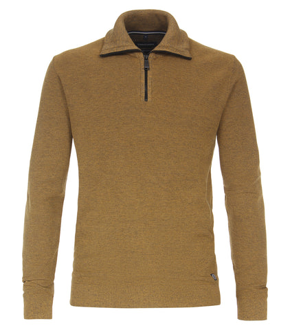 Casa Moda - Old Gold Quarter Zip 413705900 556