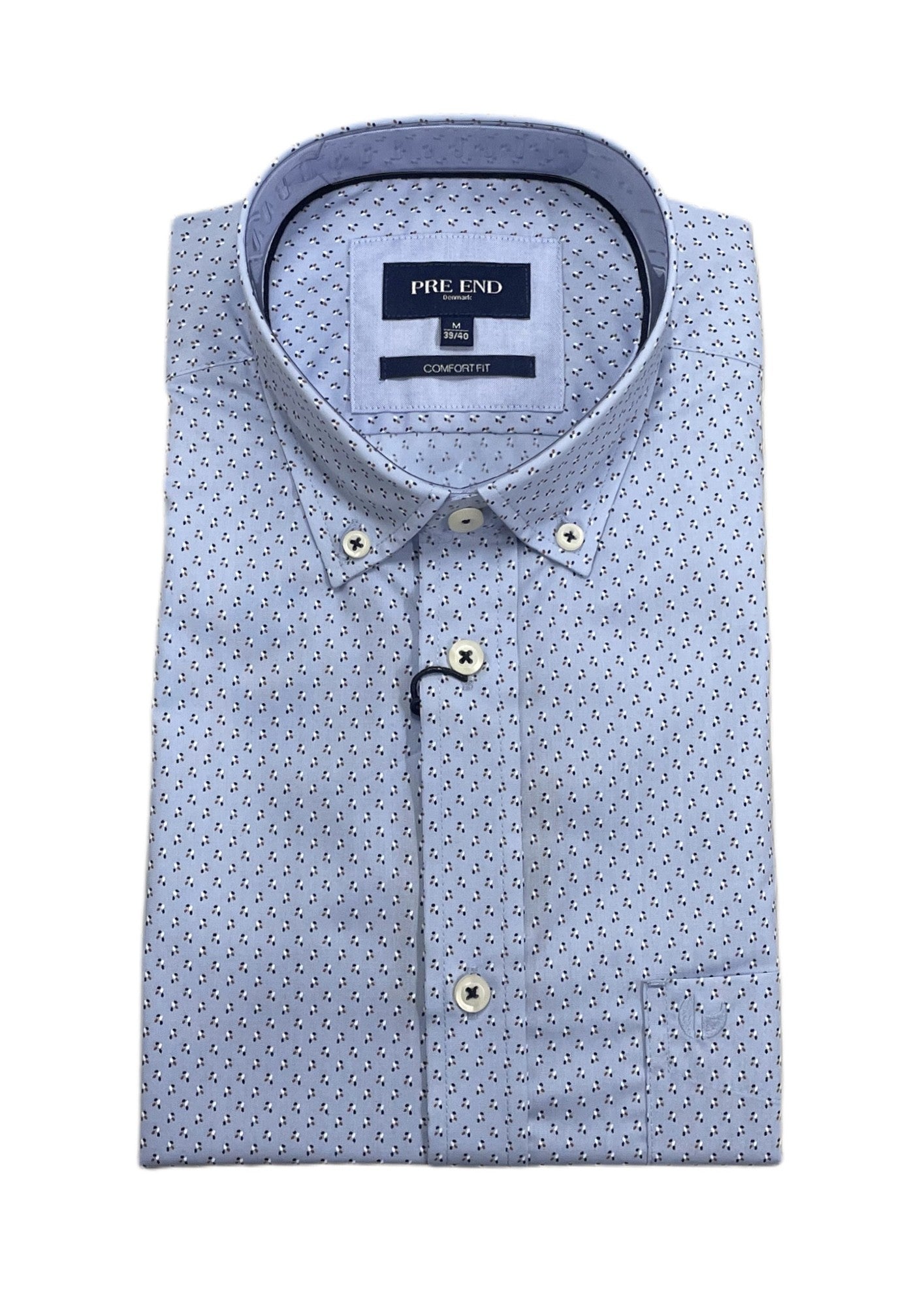 Pre End - Classic Blue Napoli Long Sleeve Shirt 100557 7017