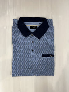 Pre End - Fletcher Blue Polo Shirt 100475 7032