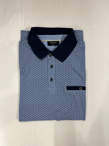 Pre End - Fletcher Blue Polo Shirt 100475 7032