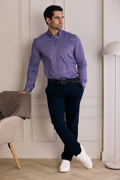 Andre - Galvin Long Sleeve Shirt - Burgundy