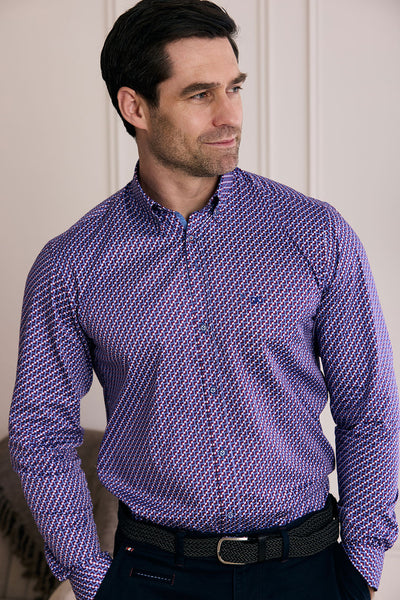 Andre - Galvin Long Sleeve Shirt - Burgundy